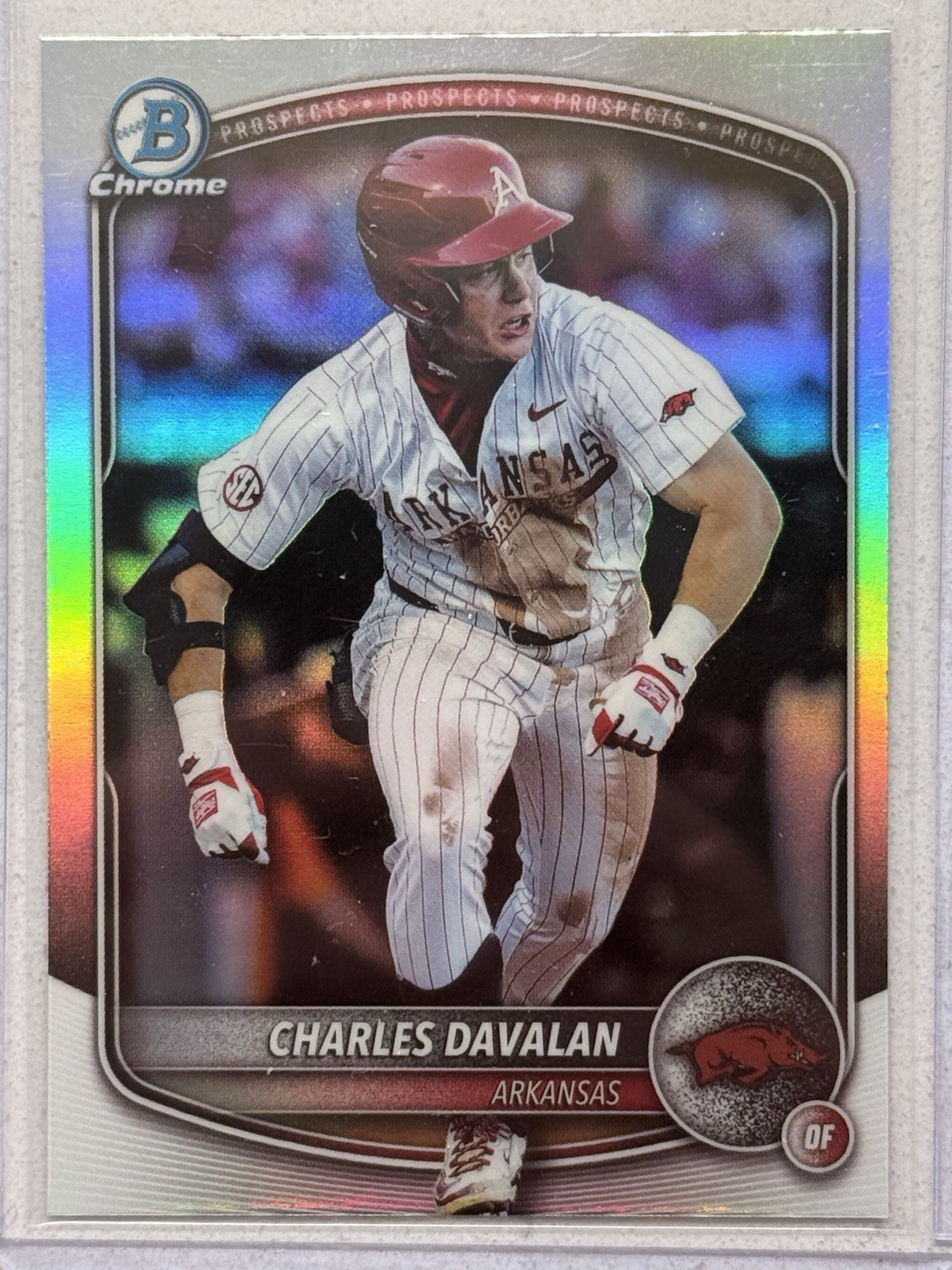 Charles Davalan 2025 Bowman Draft Chrome College Image Variation SP #96 Dodgers
