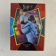 2022 Panini Select Premier Level Red Prizm 53/199 Hyun-Jin Ryu #190