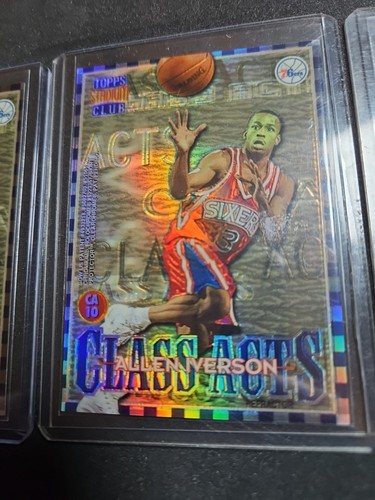 1996-97 Topps Stadium Club Atomic Refractor - Class Acts #CA 10 Iverson/Mutombo - Picture 3 of 7