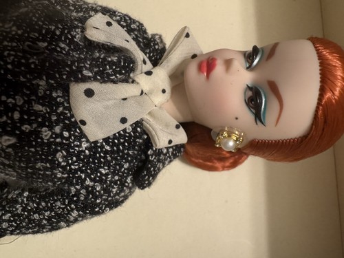 Barbie Silkstone Fashion Model Gold Label Articulated Black and White Tweed NRFB - Picture 6 of 8