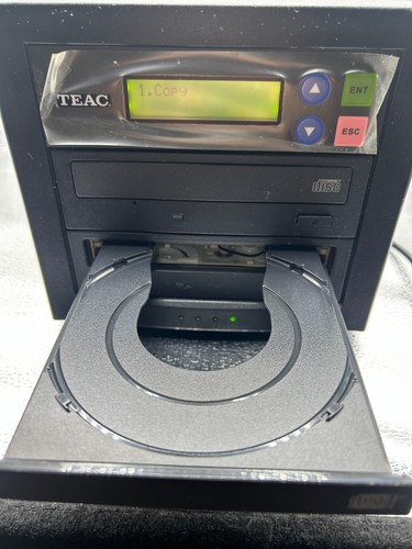 TEAC Black 1 to 1 8M Buffer Memory 48X CD-R Stand-Alone 16X CD/DVD Duplicator - Afbeelding 4 van 7