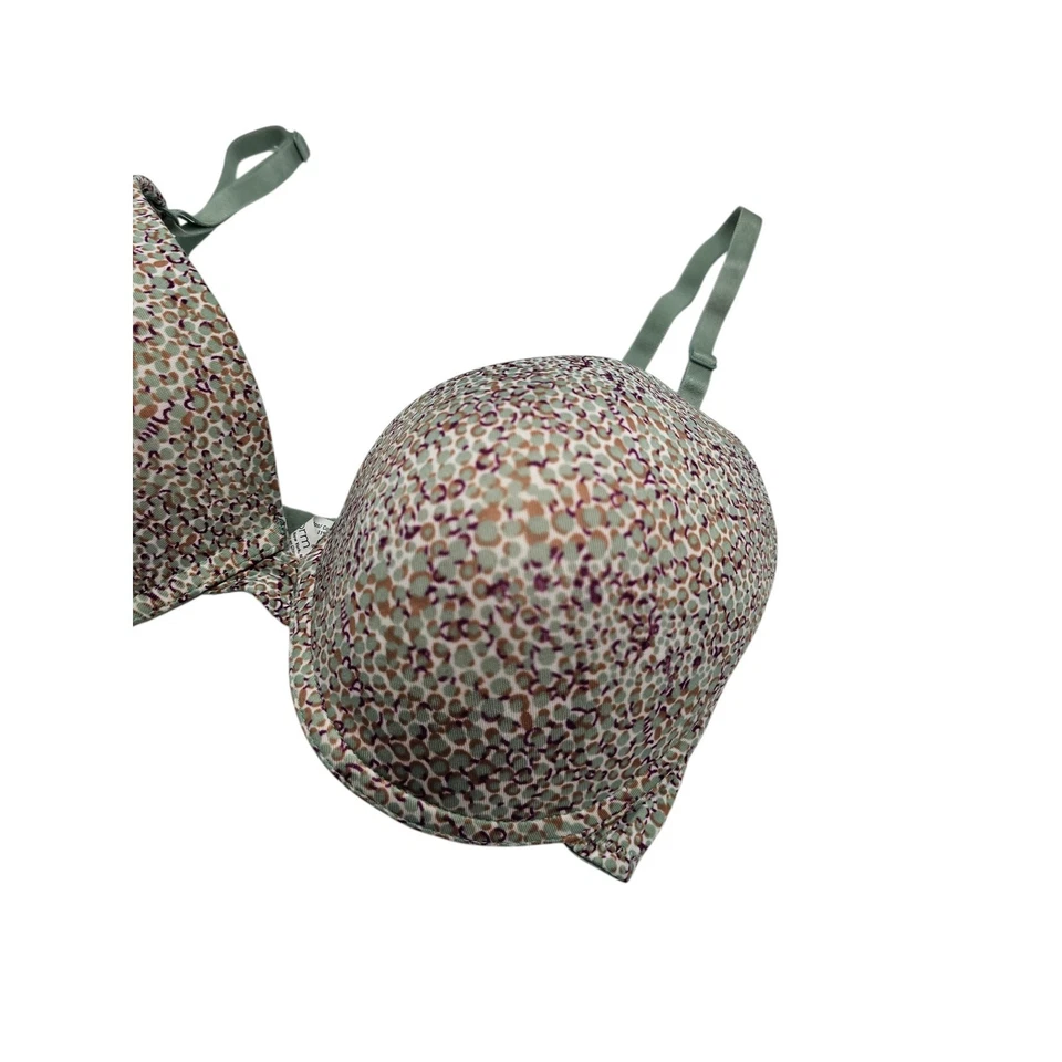 Camiseta sujetador Maidenform para mujer talla 36C ligeramente acolchada verde salvia púrpura Foto 2 de 4