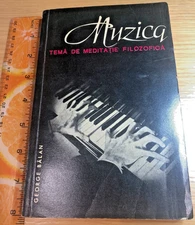 MUZICA TEMA DE MEDITATIE George Balan 1965 Romanian language book * TPB