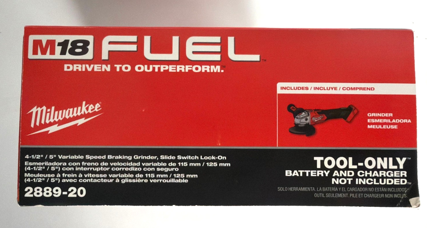 [NEW] (2889-20) Milwaukee M18 FUEL 4-1/2" / 5" Variable Speed Braking Grinder