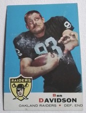 1969 TOPPS FOOTBALL  BEN DAVIDSON  # 128 OAKLAND RAIDERS