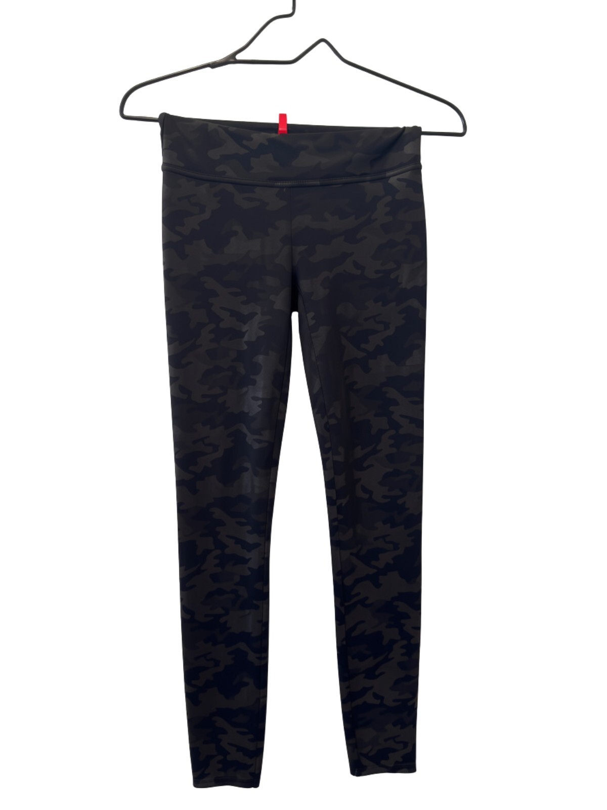 Spanx Womens Black Camo High Rise Shaping Leggings Medium Performance Activewear