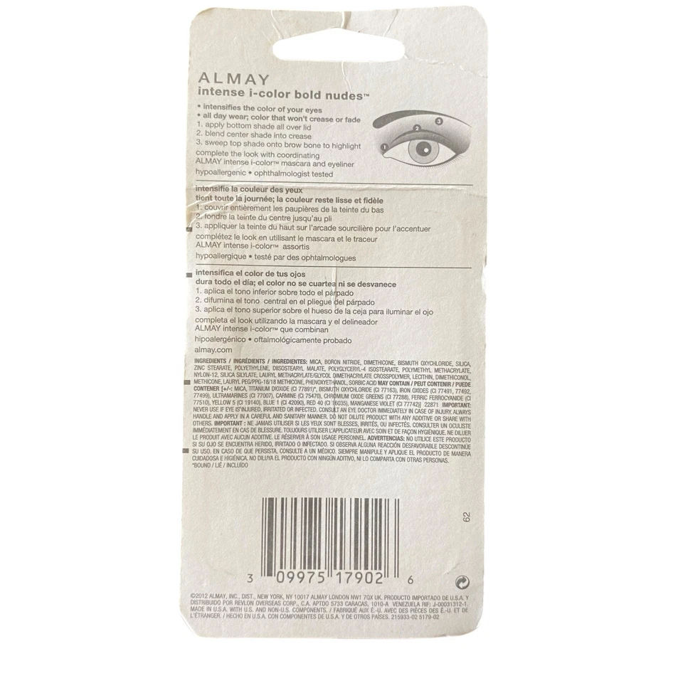 Almay intense i-color Bold Nudes #412 Bold Nudes For Blues Eyeshadow RARE - Image 3 of 3
