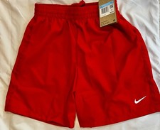 Nike Unisex-Child Multi Standard-fit Training Shorts Red Size M NWT Logo Print
