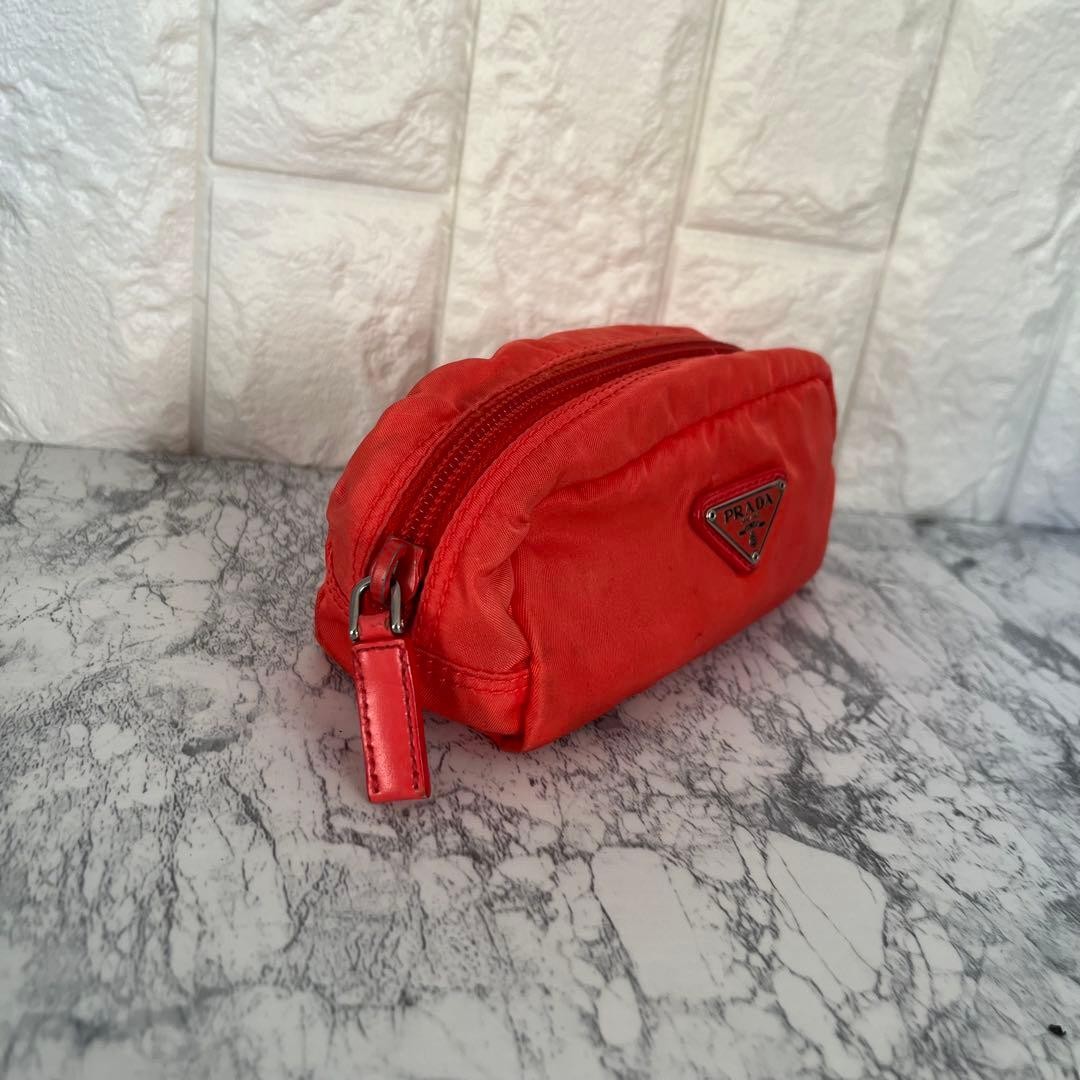 Prada Nylon Makeup Pouch Triangular Plate Used, S… - image 5