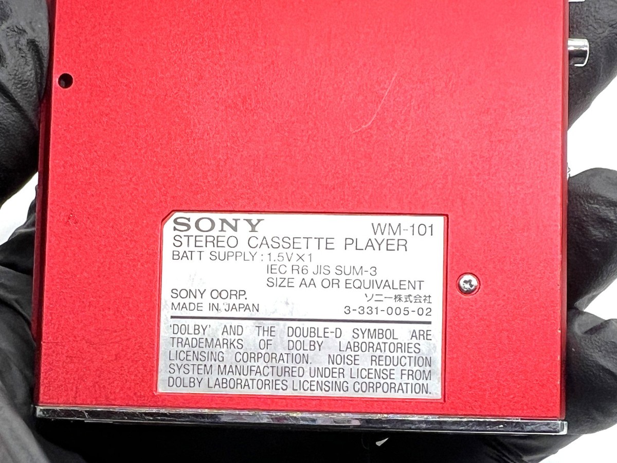Near Mint] Sony Walkman WM-101 Stereo Cassette Player Red From