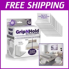 Heavy Duty Corner Grippers for Tight Fitted Sheets, 3 Pack