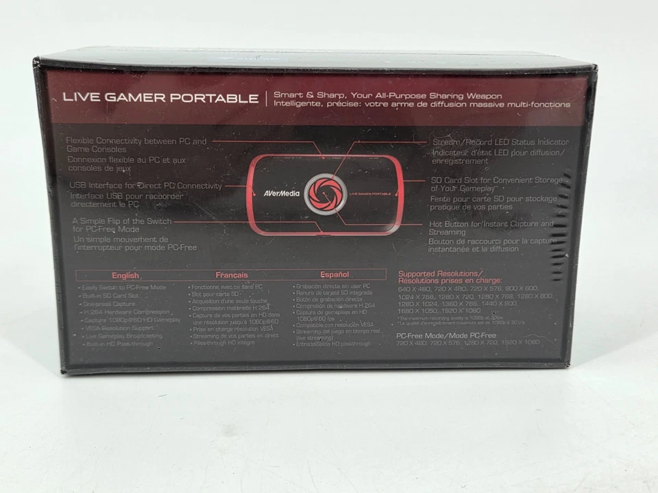 AVerMedia Live Gamer Portable X-Split Gamecaster AVT-C875-USF4C Sealed - Image 3 of 4