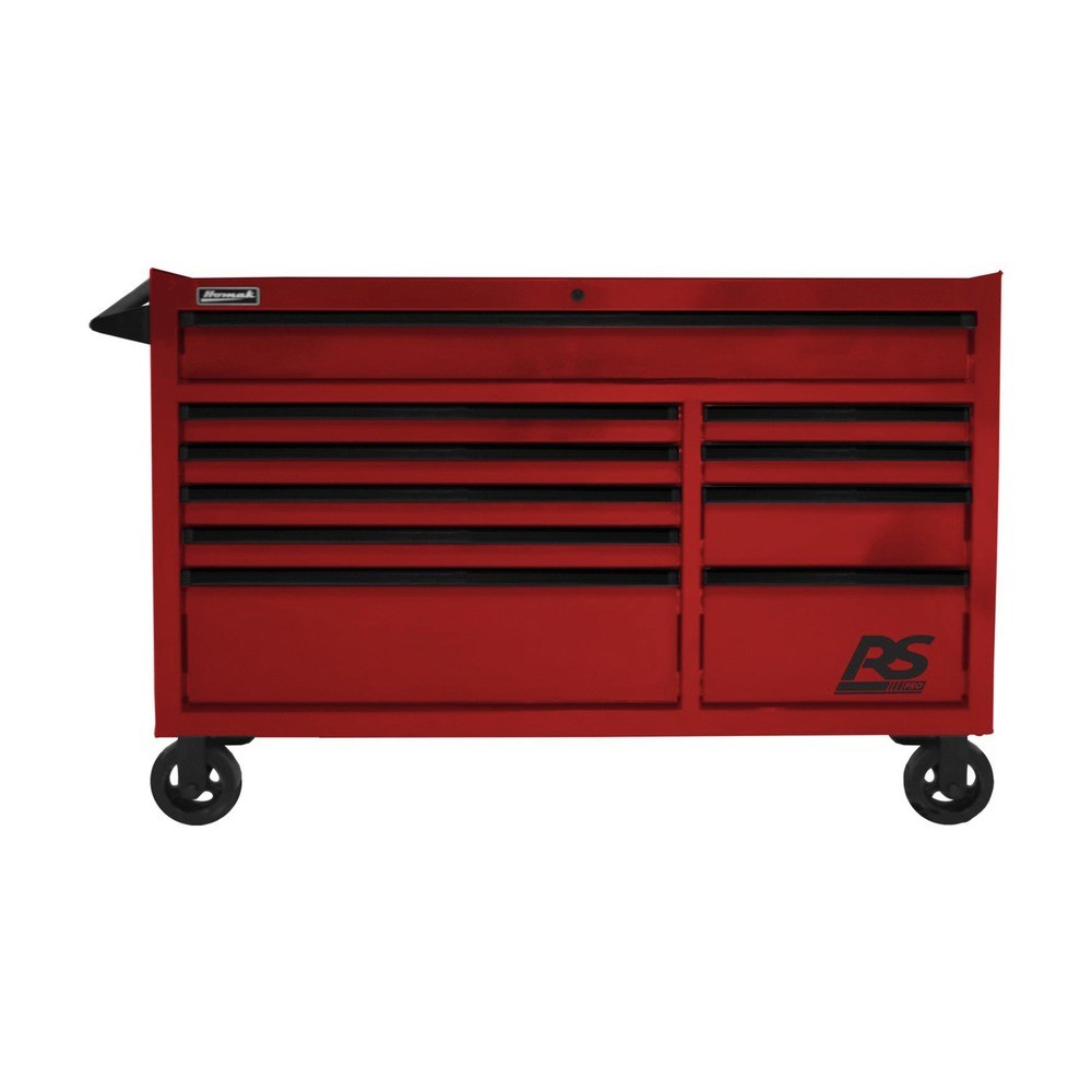 ROUMAN！ Homak RD04054014 RS Pro 54” 10-Drawer Roller Cabinet w/ ss top