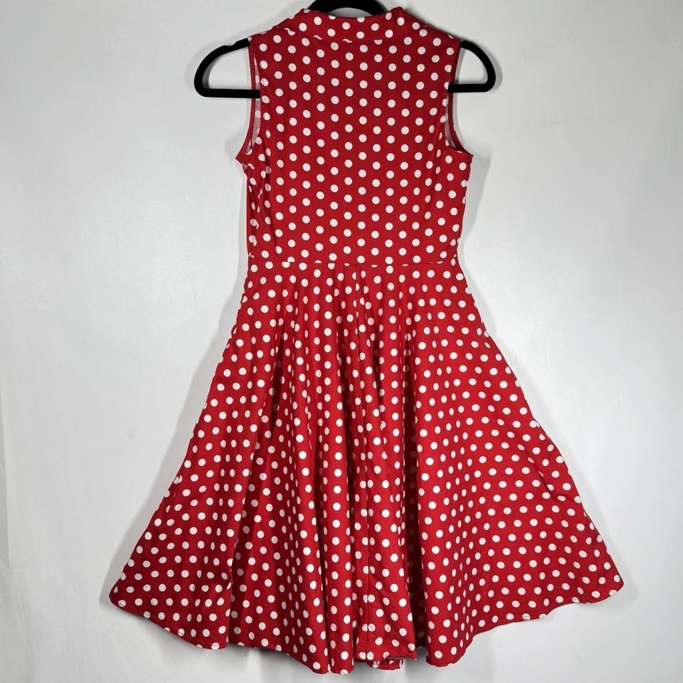 Vestido Grace Karin Rojo Blanco Polkadot Circular Niñas Vestido Sin Mangas 11-12 Minnie Foto 4 de 4