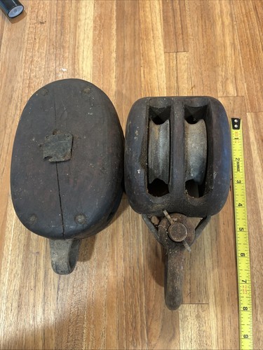 Antique Block & Tackle Pulley Set Farm Find