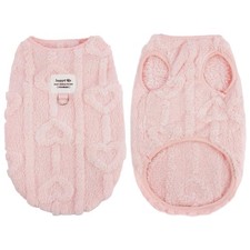 Dog Sweaters for Small Dogs Girl Boy Winter Puppy Clothes S 2.5-5 lb , Pink