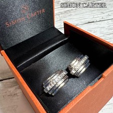 Simon Carter Cufflinks Button Rhinestone Sold as pictured No Case/K