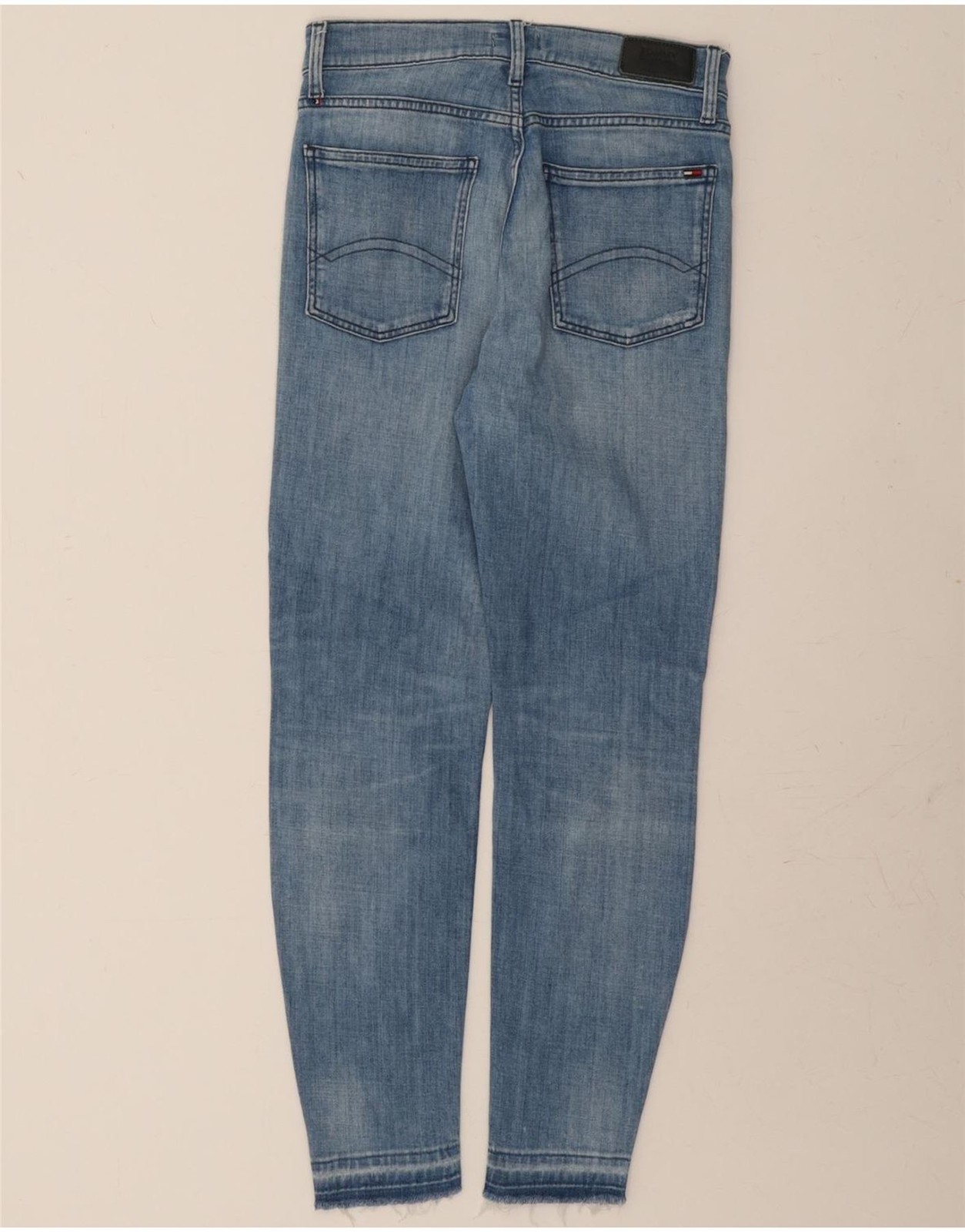 TOMMY HILFIGER Womens Slim Jeans W27 L27 Blue Cotton AS04 thumbnail 2