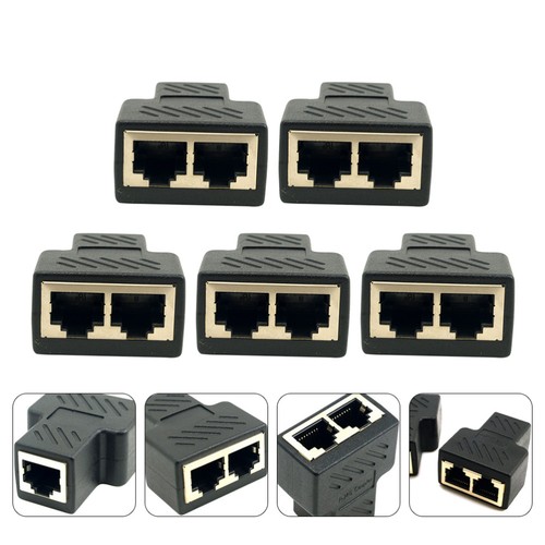 5 Pcs Network Tee Connectors for Ethernet Splitter Plug Adapter Converter - 第 2/12 張圖片