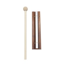 Solo Chime on Wooden Base w/ Mallet Single Rod for Yoga Meditation Energy
