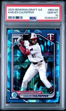 2024 Bowman Chrome Draft Sapphire Kaelen Culpepper  Psa 10 Twins