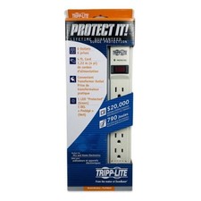 Eaton TLP604 6OUT SURGE STRIP 4 FT CORD 790 JOULES GRAY 5-15P MOUNTABLE