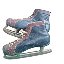 Vintage Leather Canadian Ice Hockey Skates Size 8 CCM