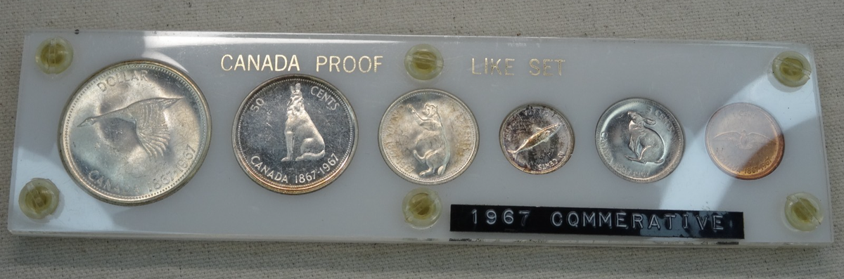 1967 Canada Silver Proof Set 6 Coins RCM Centennial Capital