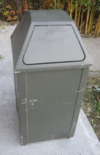 Vtg 1950s UNITED METAL Waste Trash Garbage Can 36.5" Utility Receptacle 20 Gal