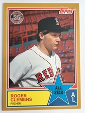 2018 Topps 1983 Parallel Jumbo 5x7 Roger Clemens Red Sox 57 All Star Gold /10
