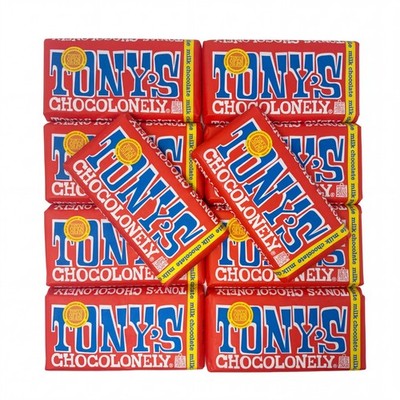10 Tony s Chocolonely Milk Chocolate Bars, 6.35 oz Each Best By Date 04/30/2026