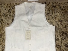 NWT MURANO Dress Suit Vest White L 0029