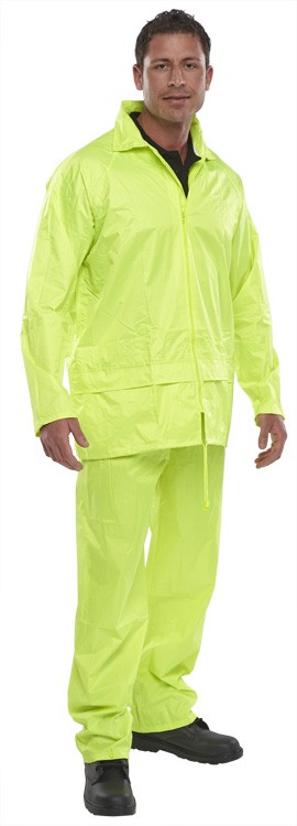 Beeswift Nylon Weatherproof Suit Saturn Yellow Size XXXL