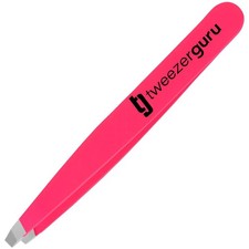 Tweezer Guru Tweezers for Women Slant Pointed Precision Tweezers for Eyebrow...