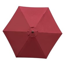 9 Feet Patio Umbrella Replacement Canopy for 6 Ribs, Market Umbrella Burgundy