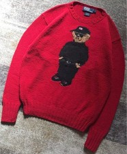 Polo Ralph Lauren Polo Bear sweater sunglasses cotton men's size 90s vintage