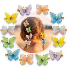 12 Pcs Butterfly Hair Clips Set, Colorful Small Hair Claw Clips for Women