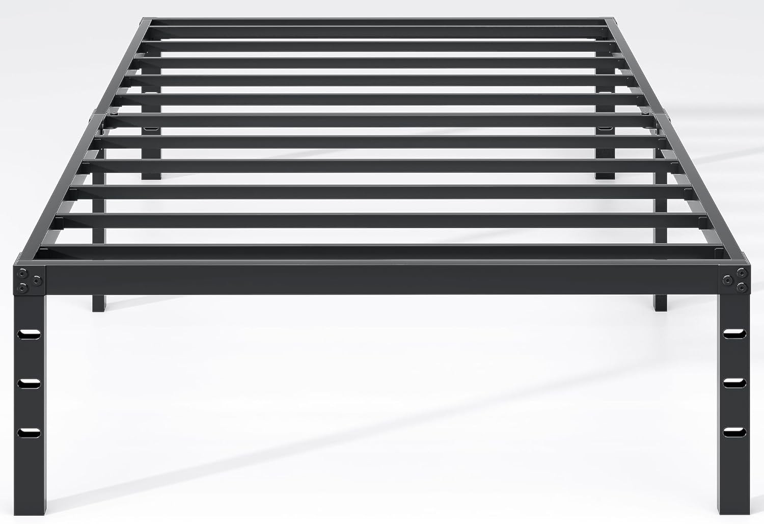 , Twin Size Bed Frame With Storage Space, Heavy Duty Sturdy,