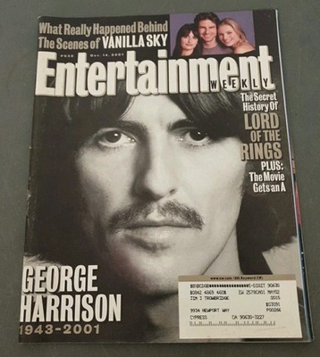Entertainment Weekly Magazine Dec 14 2001 No 630 George Harrison