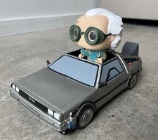 Funko Pop Rides Time Machine 02 Back to the Future Doc In DeLorean Loose