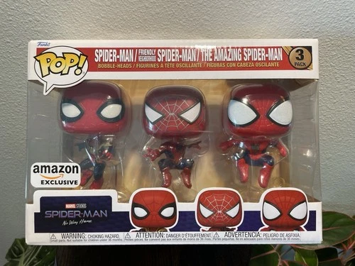 Funko POP! The Amazing Spider-Man No Way Home Amazon Exclusive 3 Pack VAULTED