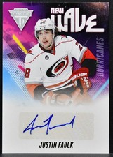 2011-12 Panini Titanium New Wave Autographs Justin Faulk 20 RC Auto 9743