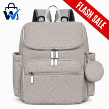 Baby Diaper Backpack Insulated Bottle Pockets Stroller Straps 5 Neutral Colors
