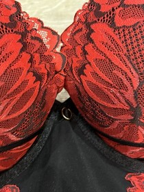 Ann Summers Nightfall Red & Black Corset Size 16 D-DD