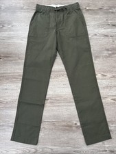 J Crewcuts Dock Chino Pant Green Slim Leg Elastic Waist Boys 16 New