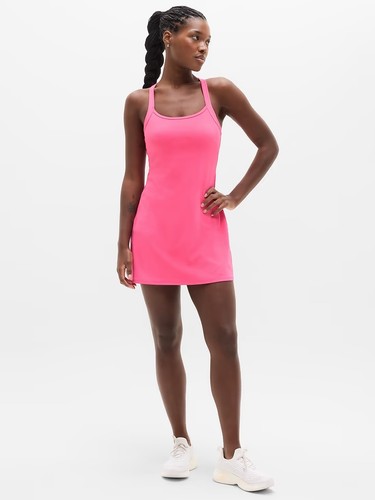 Athleta Superset Pink Athletic/Tennis Dress Cerise Pink Size Large NWT