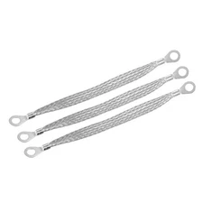  Universal Tinned Copper Engine Ground Strap Wire 7.87"x 8x13x200mm Silver Tone