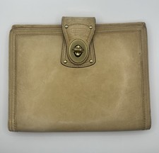 Coach Legacy Leather Turnlock Agenda Planner Cover camel light tan 8.5x6 in