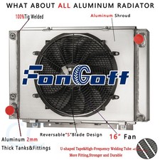 4 Row Aluminum Radiator Shroud+Fan For 1961-66 Ford Thunderbird 6.4L/6.6/7.0L V8