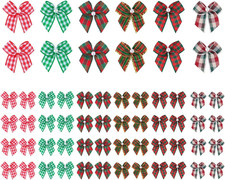60Pcs Mini Ribbon Bows with Pearl Ribbon Flowers Appliques DIY Craft for Sewing,